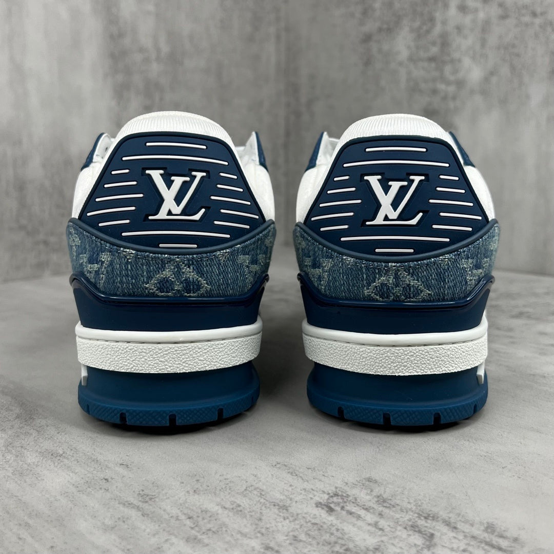 Louis Vuitton Trainers "White-Blue Denim"
