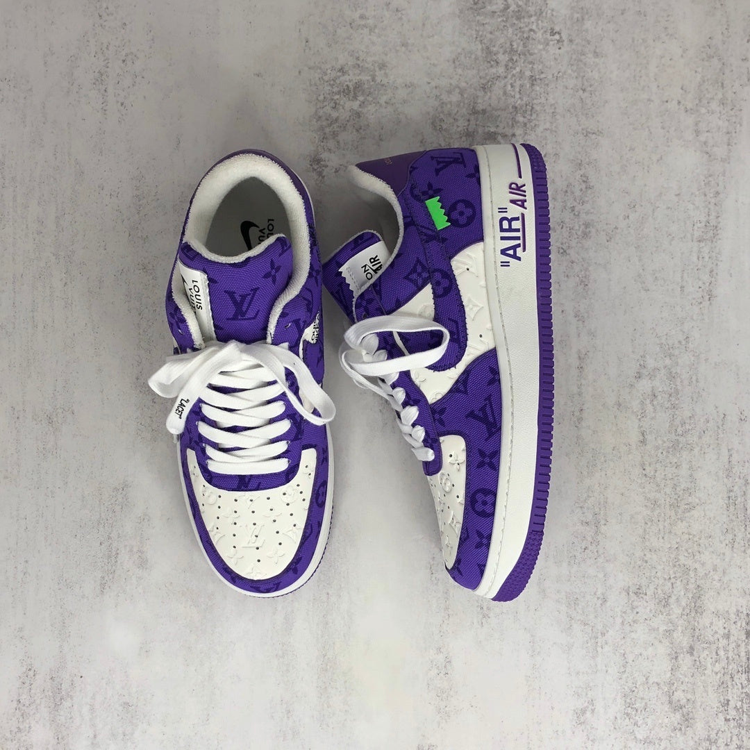 Louis Vuitton x Nike Air Force 1 "Purple-White"