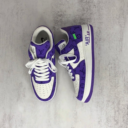 Louis Vuitton x Nike Air Force 1 "Purple-White"