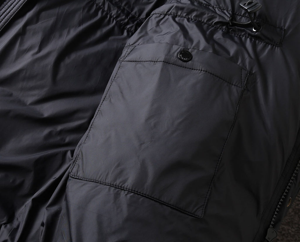Burberry Lockwood Long Down Jacket "Navy Blue"