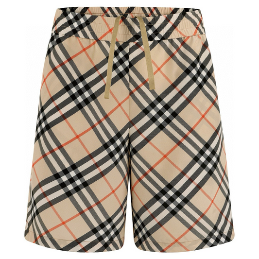 Burberry Check Silk Shorts "Beige"