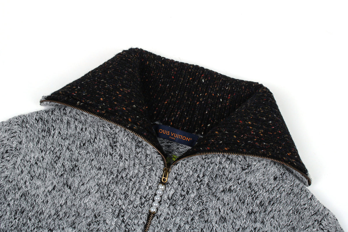 Louis Vuitton Zippered Knitted Blouson "Light Grey"