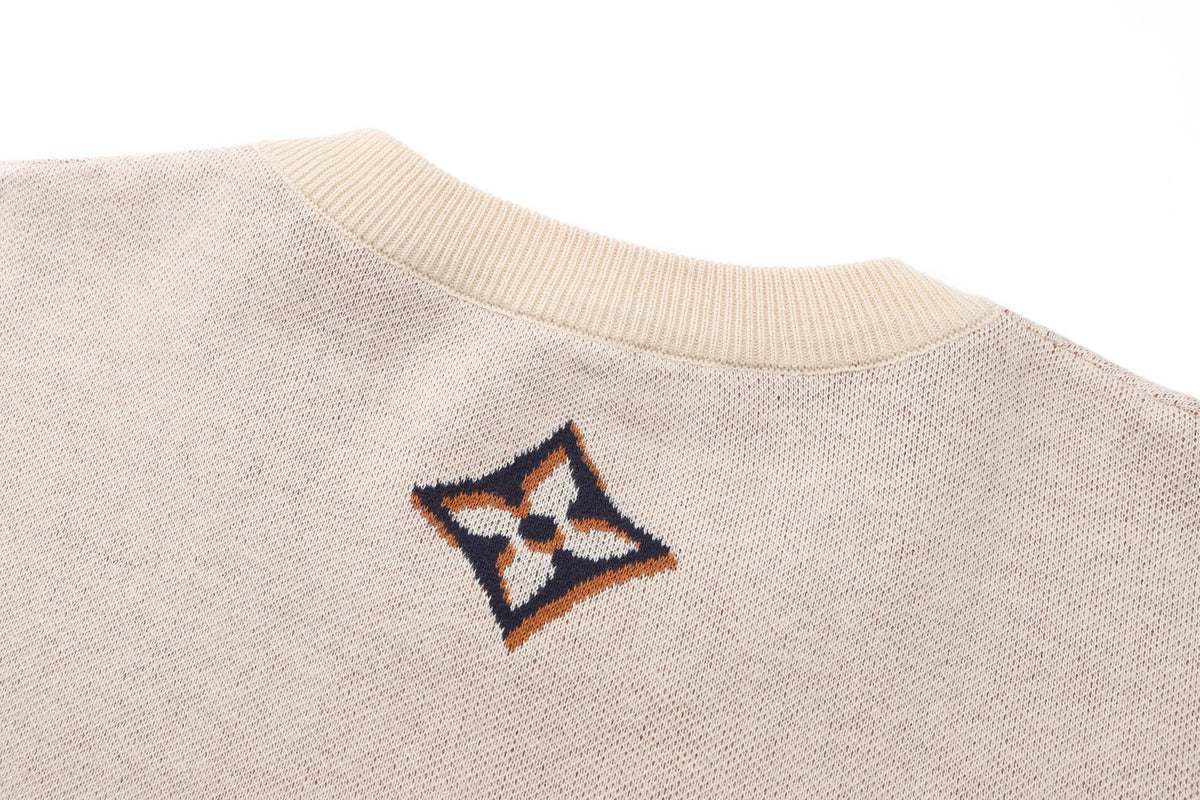 Louis Vuitton Short-Sleeved Signature Crewneck "Light Beige"