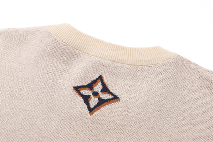 Louis Vuitton Short-Sleeved Signature Crewneck "Light Beige"