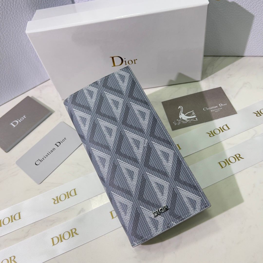 Dior Long Wallet CD Diamond Coated Canvas