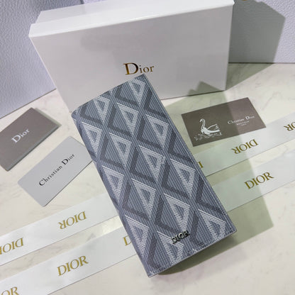 Dior Long Wallet CD Diamond Coated Canvas