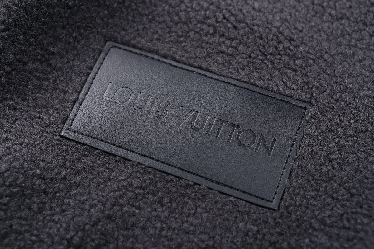 Louis Vuitton Fleece Jacket with Leather Patch "Grey"