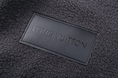 Louis Vuitton Fleece Jacket with Leather Patch "Grey"