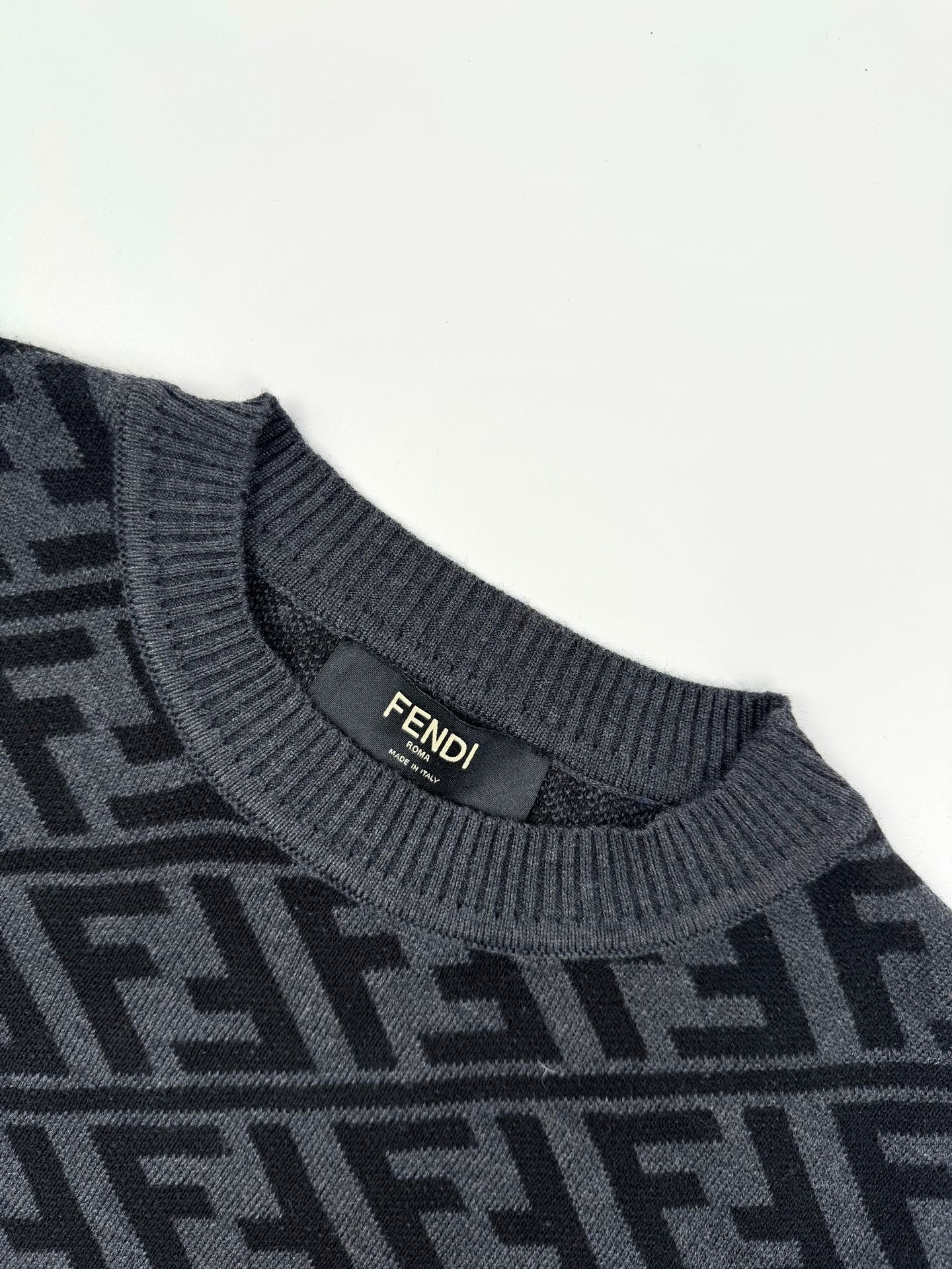 Fendi FF Monogram Sweater "Grey-Black"