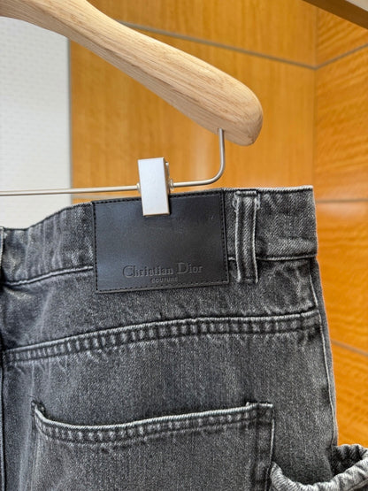 Dior CD Box Carpenter Jeans "Gray Cotton Twill"