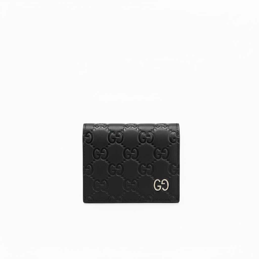 Gucci GG Embossed Leather Card Case Wallet