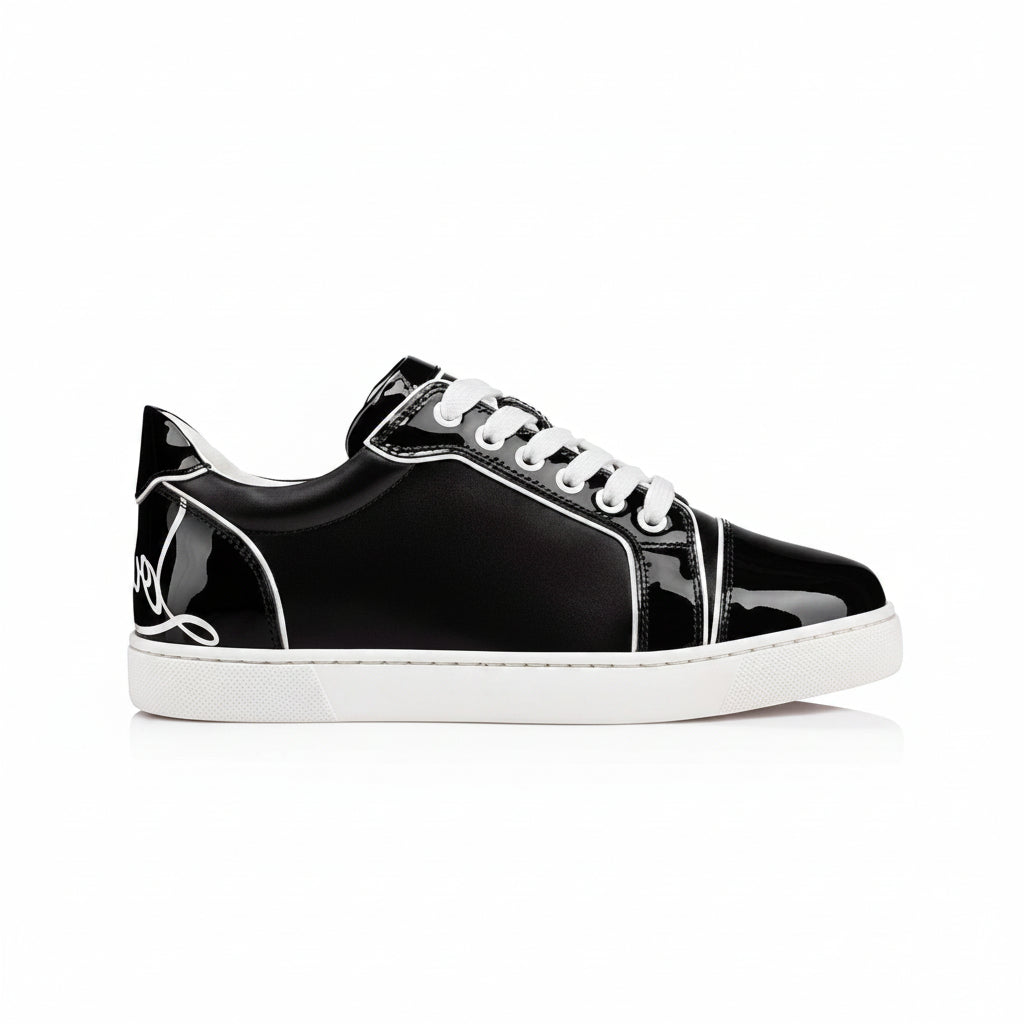 Christian Loubotuin Fun Viera Flat "Black-White"