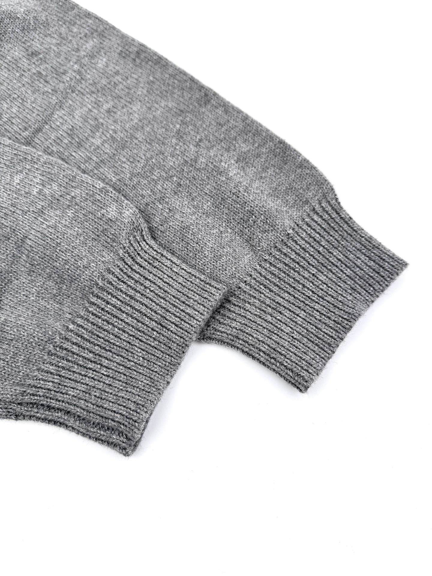 Gucci Wool Sweater with Gucci Intarsia "Grey"