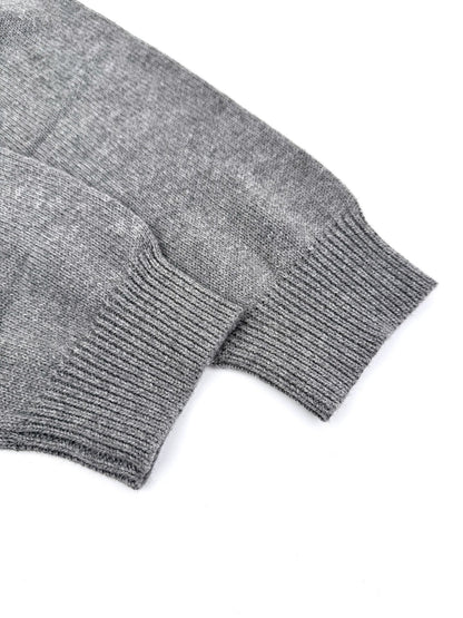 Gucci Wool Sweater with Gucci Intarsia "Grey"