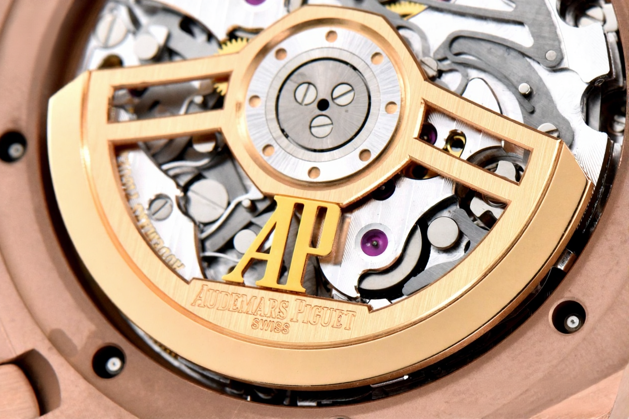 Audemars Piguet Royal Oak Chronograph 41mm Black Leather Rose Gold Black Dial