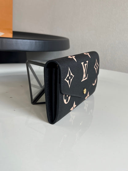 Louis Vuitton Sarah Wallet "Bicolour Monogram Empreinte Leather"