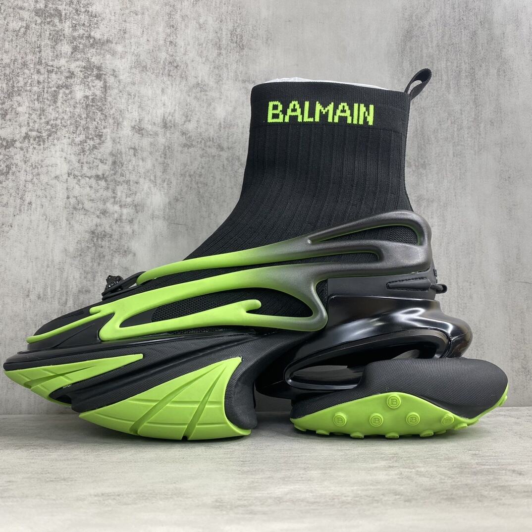 Balmain Unicorn High-Tops "Black-Green"