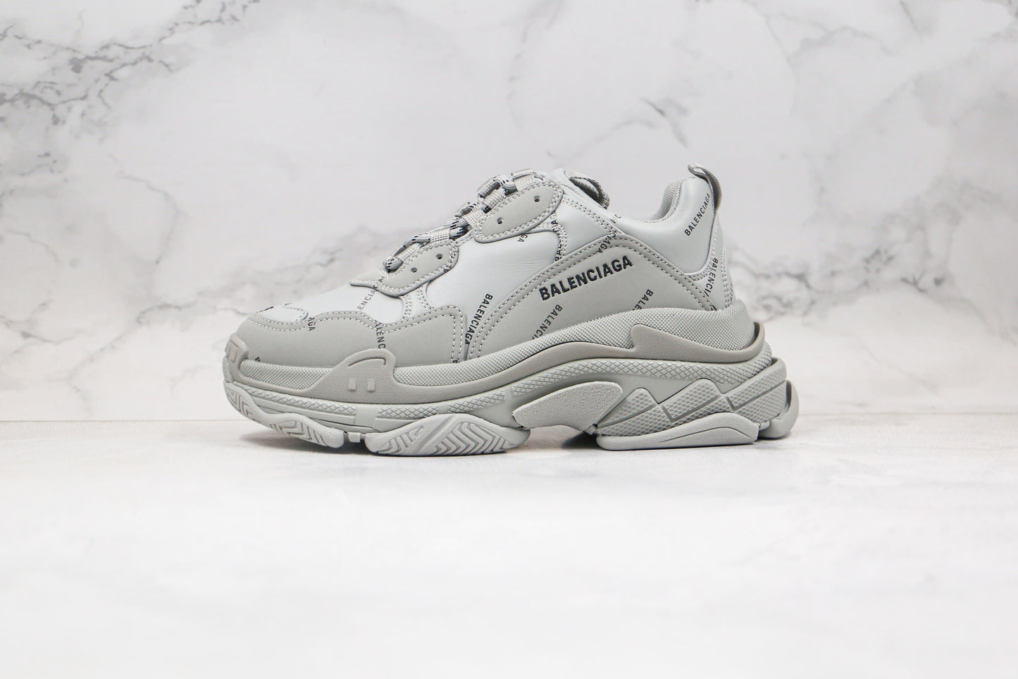 Balenciaga Triple S "Grey-All Over Logo"