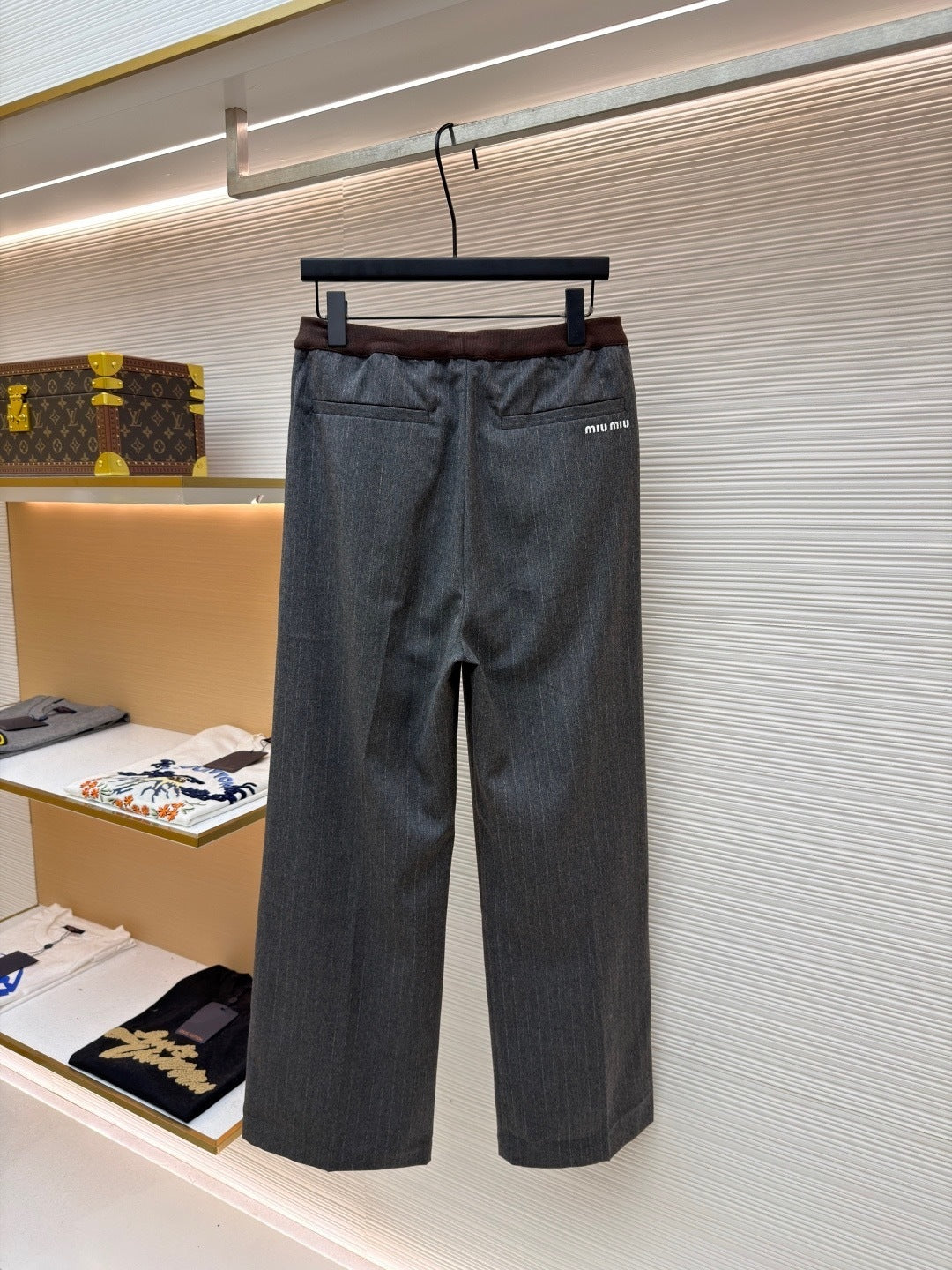 Miu Miu Pinstripe Pants "Grey"
