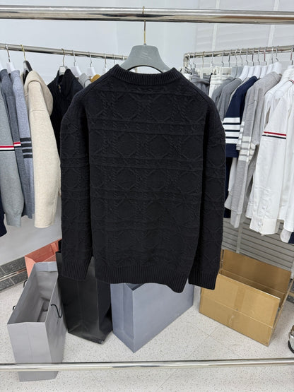 Dior Icons Cannage Sweater "Black Cashmere Knit"