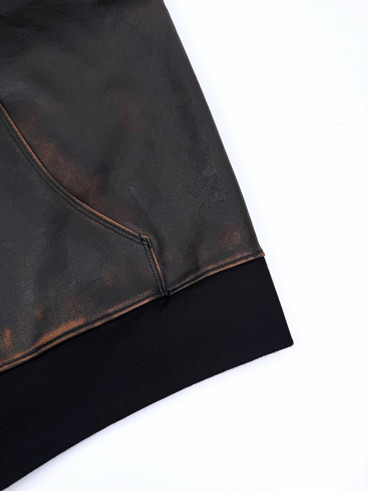 Prada Nappa Leather Hoodie "Black"