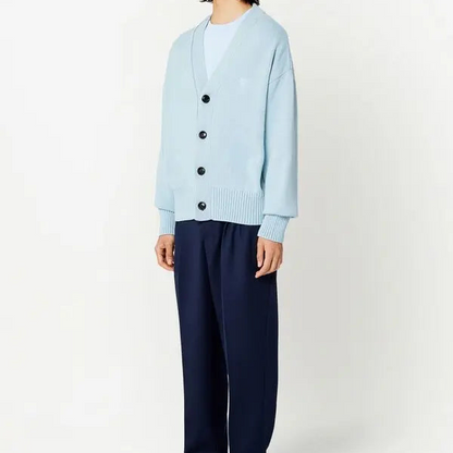 AMI Paris Ami De Coeur Cardigan "Pastel Blue"