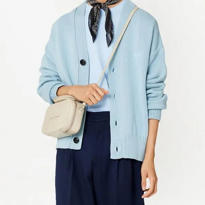 AMI Paris Ami De Coeur Cardigan "Pastel Blue"