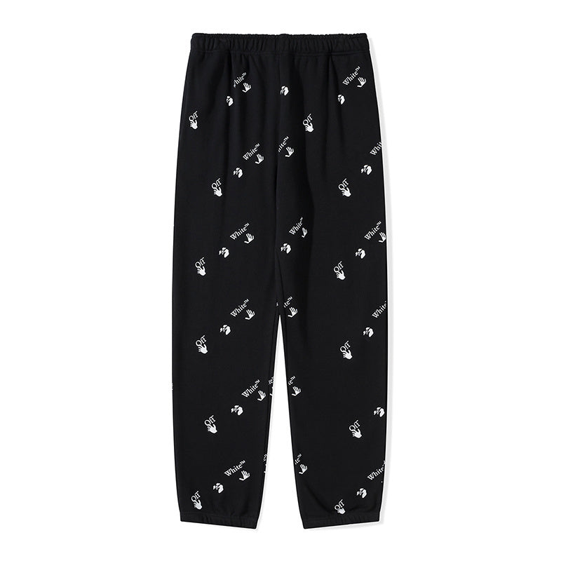 Off-White Trousers All Over Logo "Black"