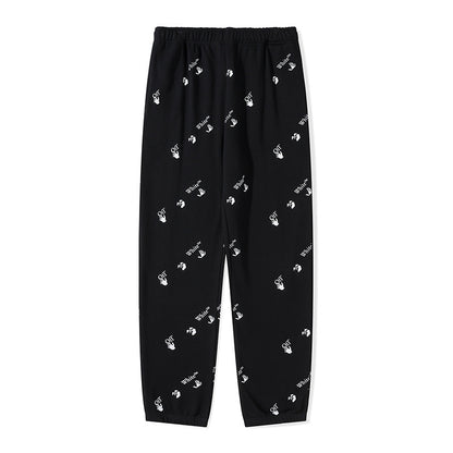 Off-White Trousers All Over Logo "Black"