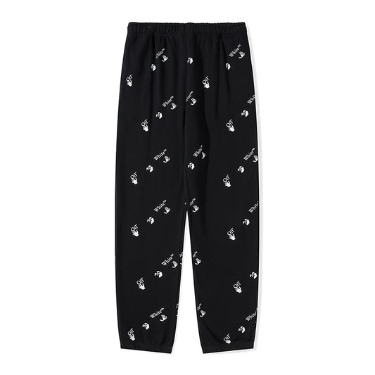 Off-White Trousers All Over Logo "Black"