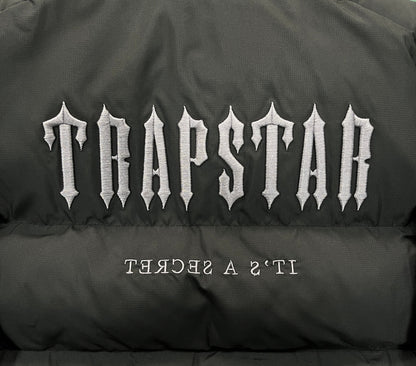 Trapstar Short Decoded Down Jacket "Black-White"