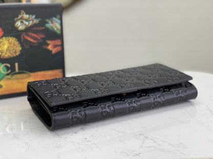 Gucci Guccissima Leather Long Wallet