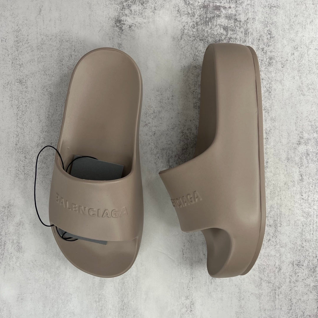 Balenciaga Chunky Slides "Beige"