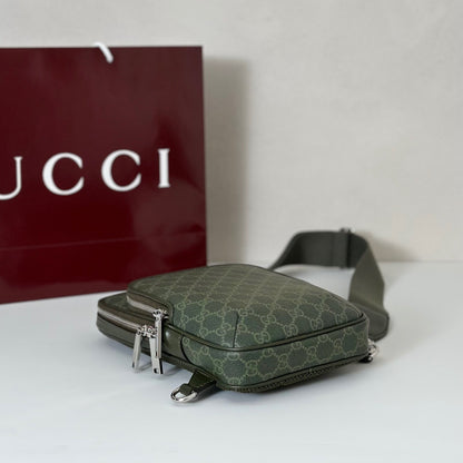 Gucci GG Monogram Small Slingbag "Forest Green GG Fabric"