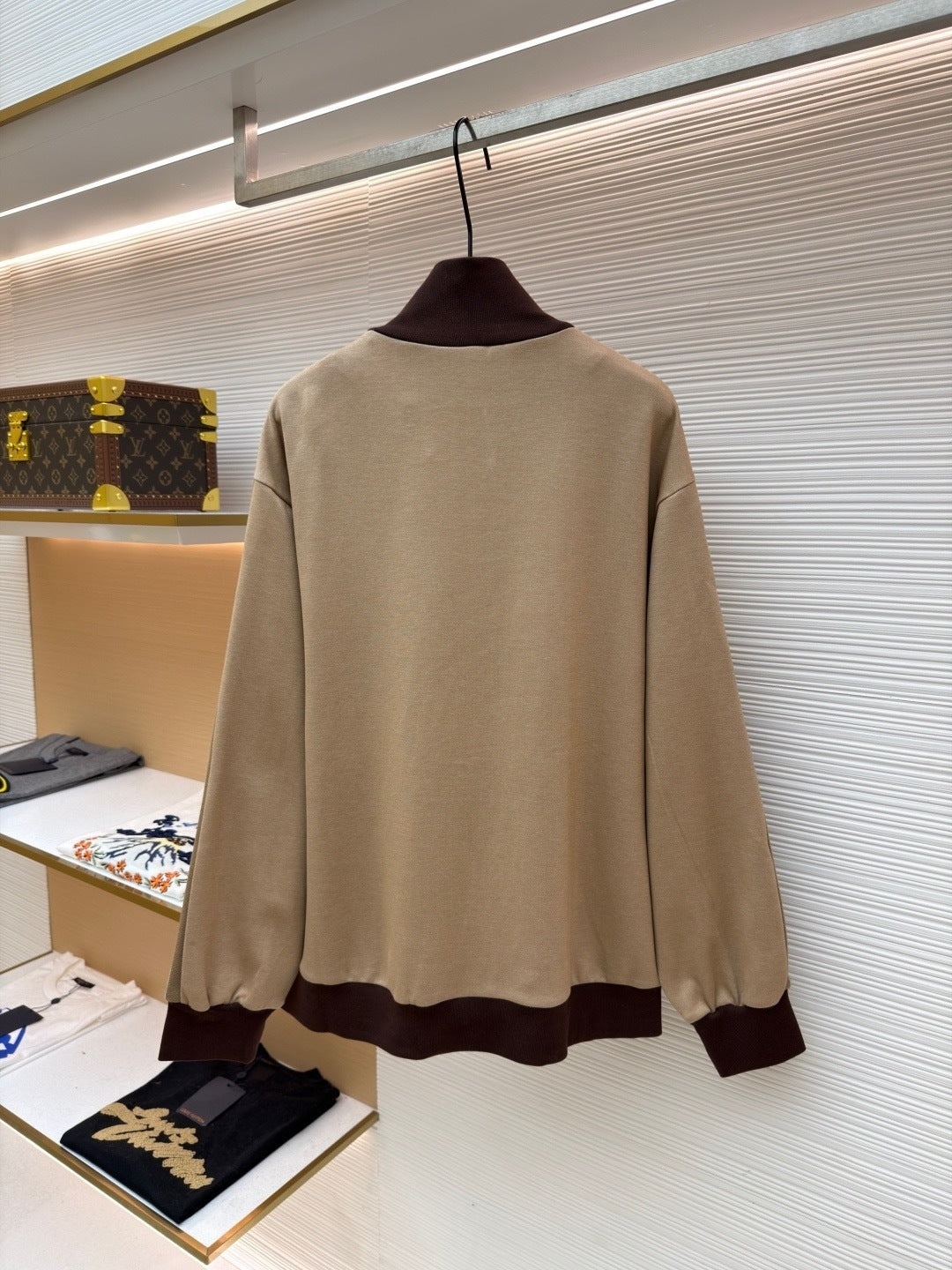 Miu Miu Jersey Zip-up Sweatshirt "Beige"