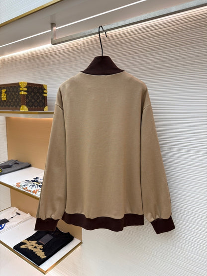 Miu Miu Jersey Zip-up Sweatshirt "Beige"