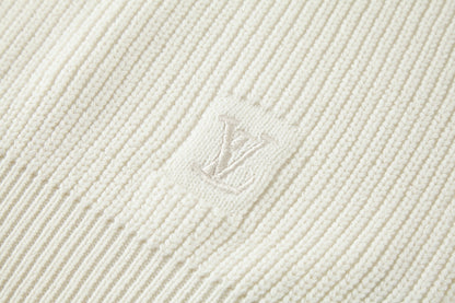 Louis Vuitton Embroidered Signature Cashmere Crewneck "Milky White"