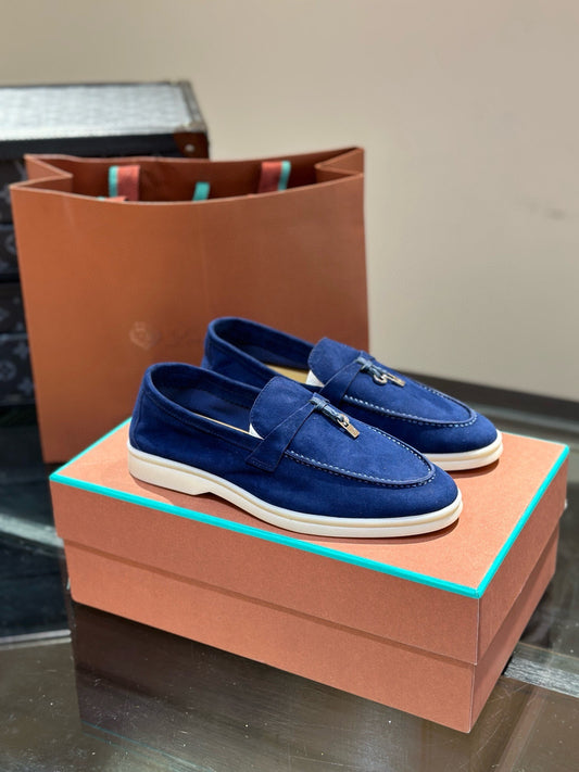 Loro Piana Charm Walk Loafers "Navy Blue"