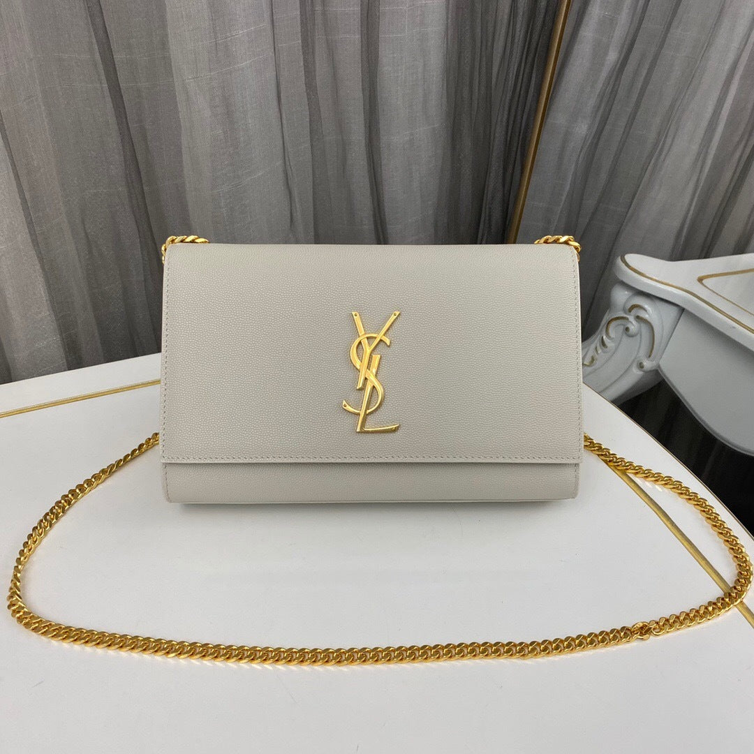 Saint Laurent Kate Medium in Grain De Poudre Embossed Leather