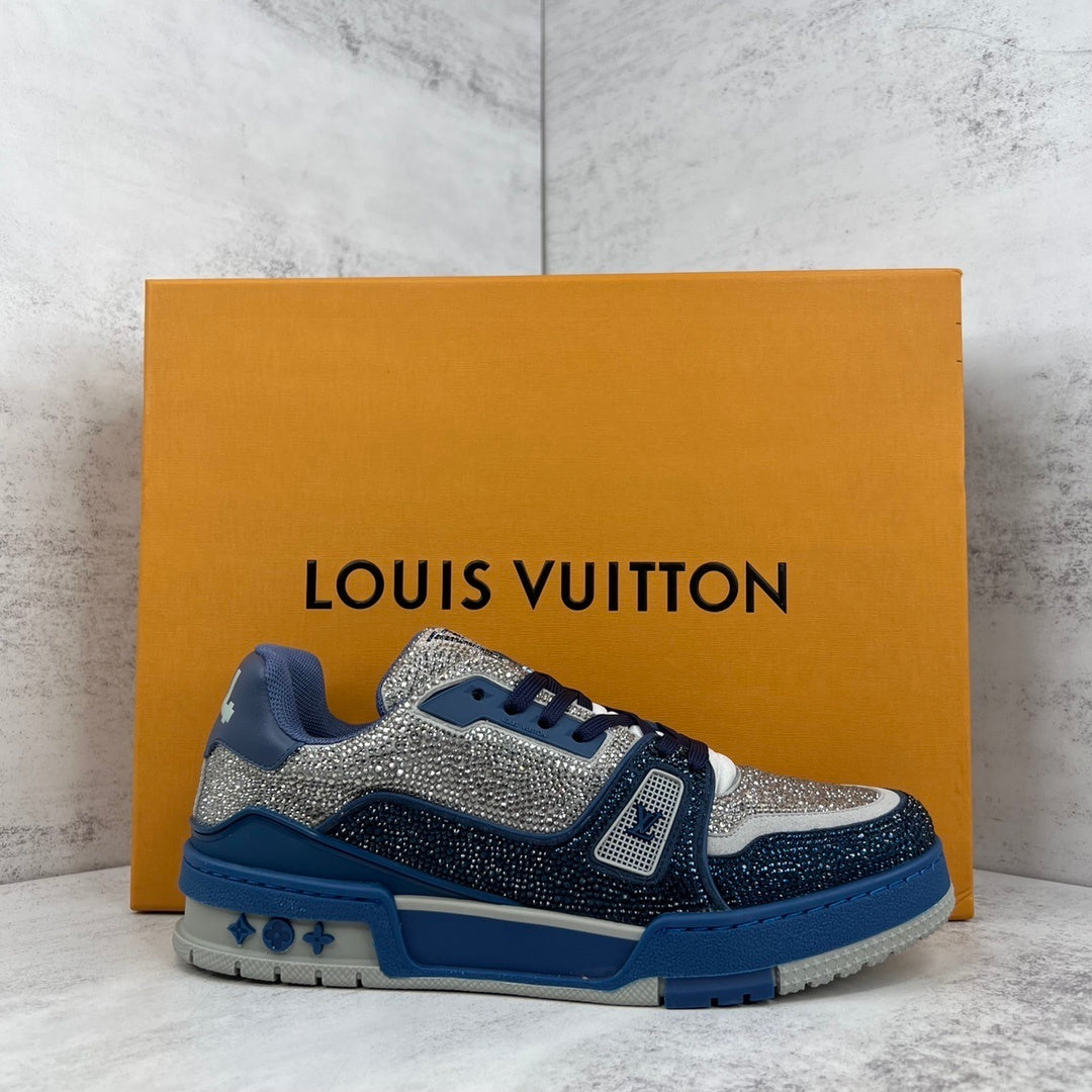 Louis Vuitton Trainers "Marine-Grey" Crystals