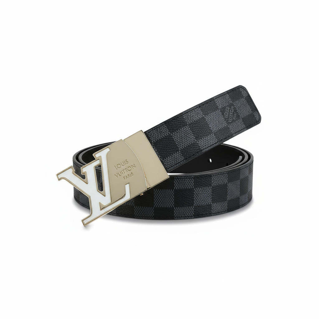 Louis Vuitton Leather Belt "Black-White"