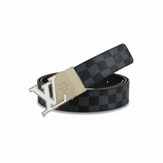 Louis Vuitton Leather Belt "Black-White"