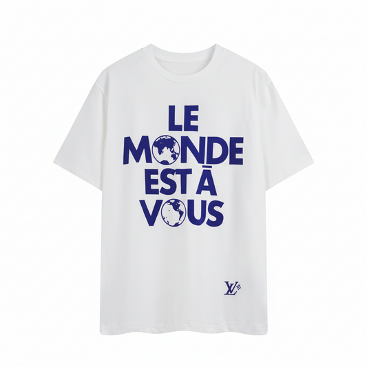 Louis Vuitton Graphic Cotton T-Shirt "Milky White"