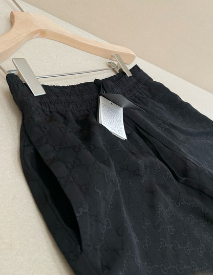 Gucci GG Canvas Linen Blend Shorts "Black"