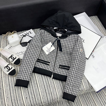 Moncler Remonay Tweed Down Jacket "Black"