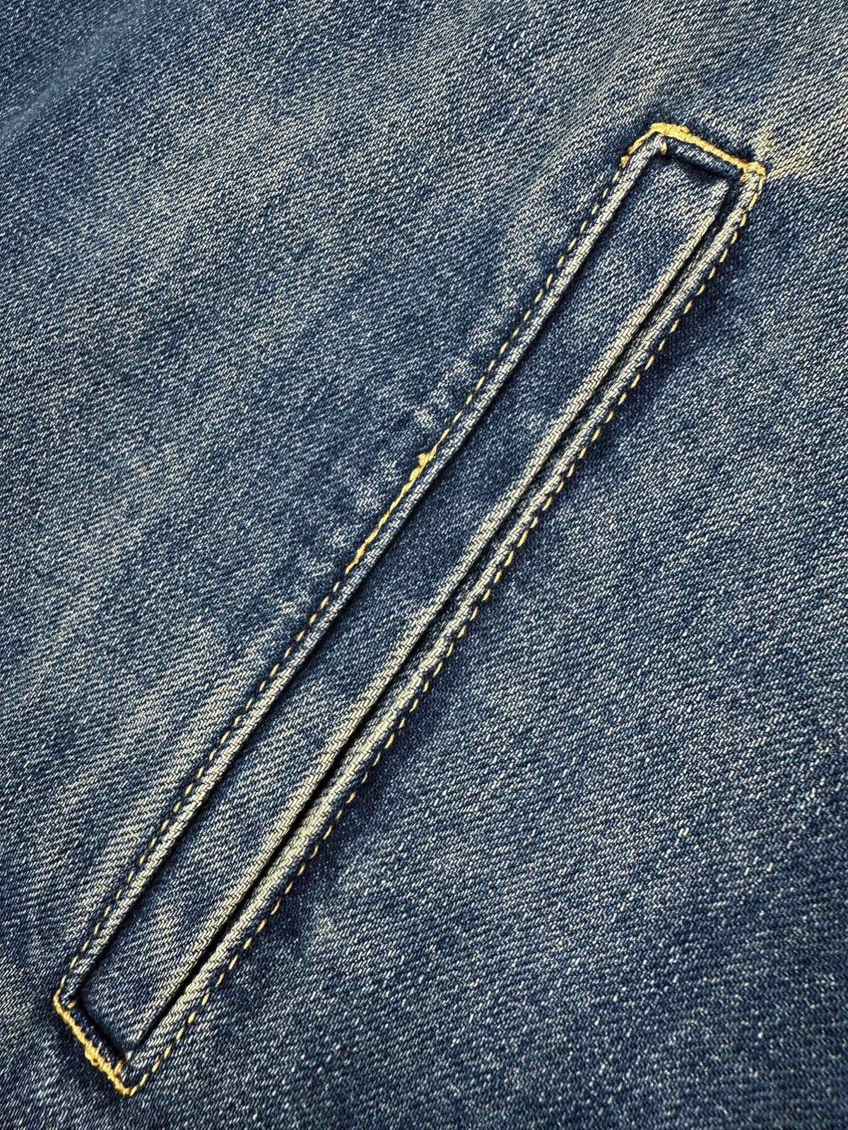 Louis Vuitton Denim Jacket With Leather Signature Details