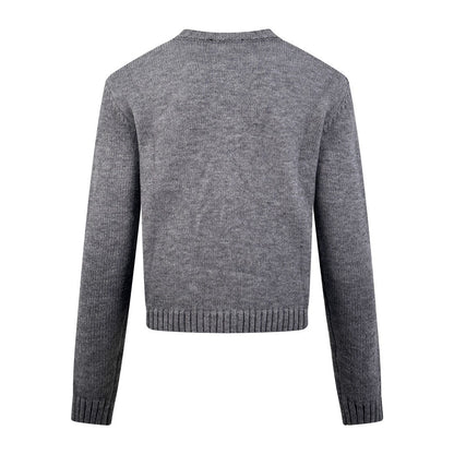 Prada Argyle Knit Cashmere Cardigan "Grey"