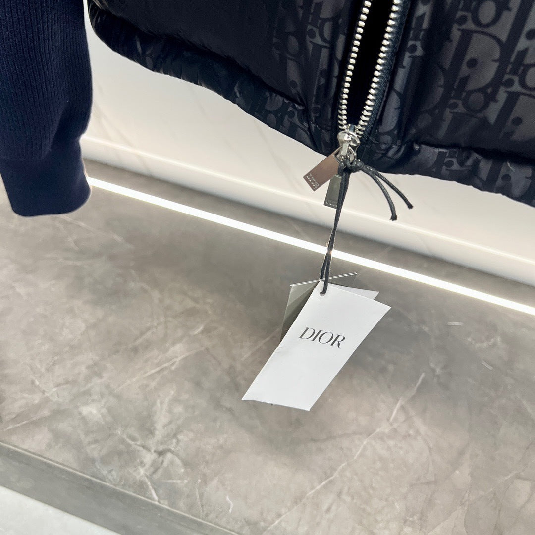 Dior Oblique Jacket Virgin Wool Knit "Navy Blue"