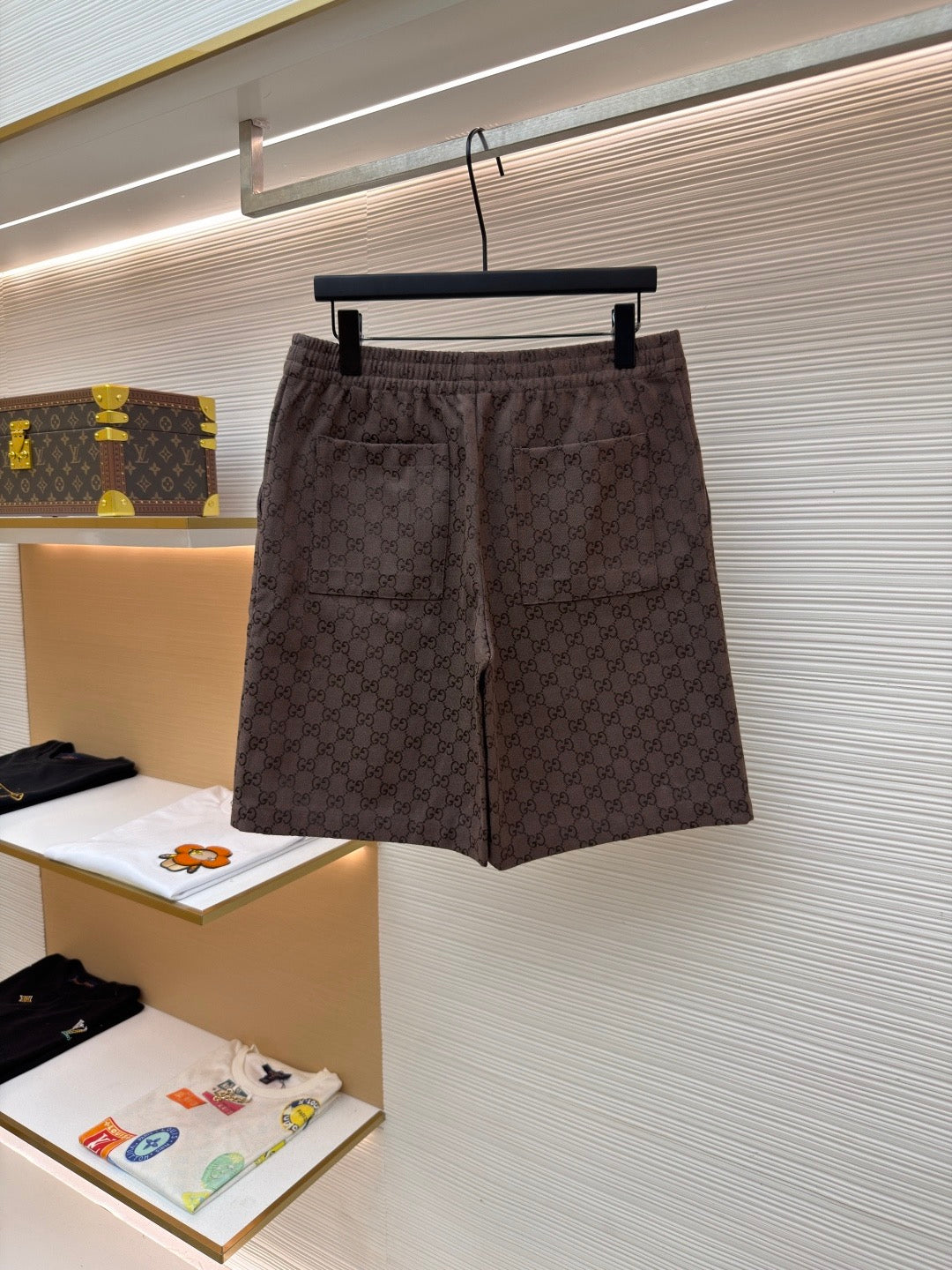 Gucci GG Canvas Linen Blend Shorts "Brown"