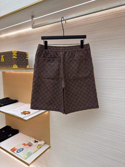 Gucci GG Canvas Linen Blend Shorts "Brown"